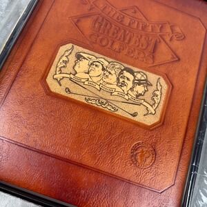 Gallery Books The Fifty Greatest Golfers Book Unisex Brown Good Embossed 1987